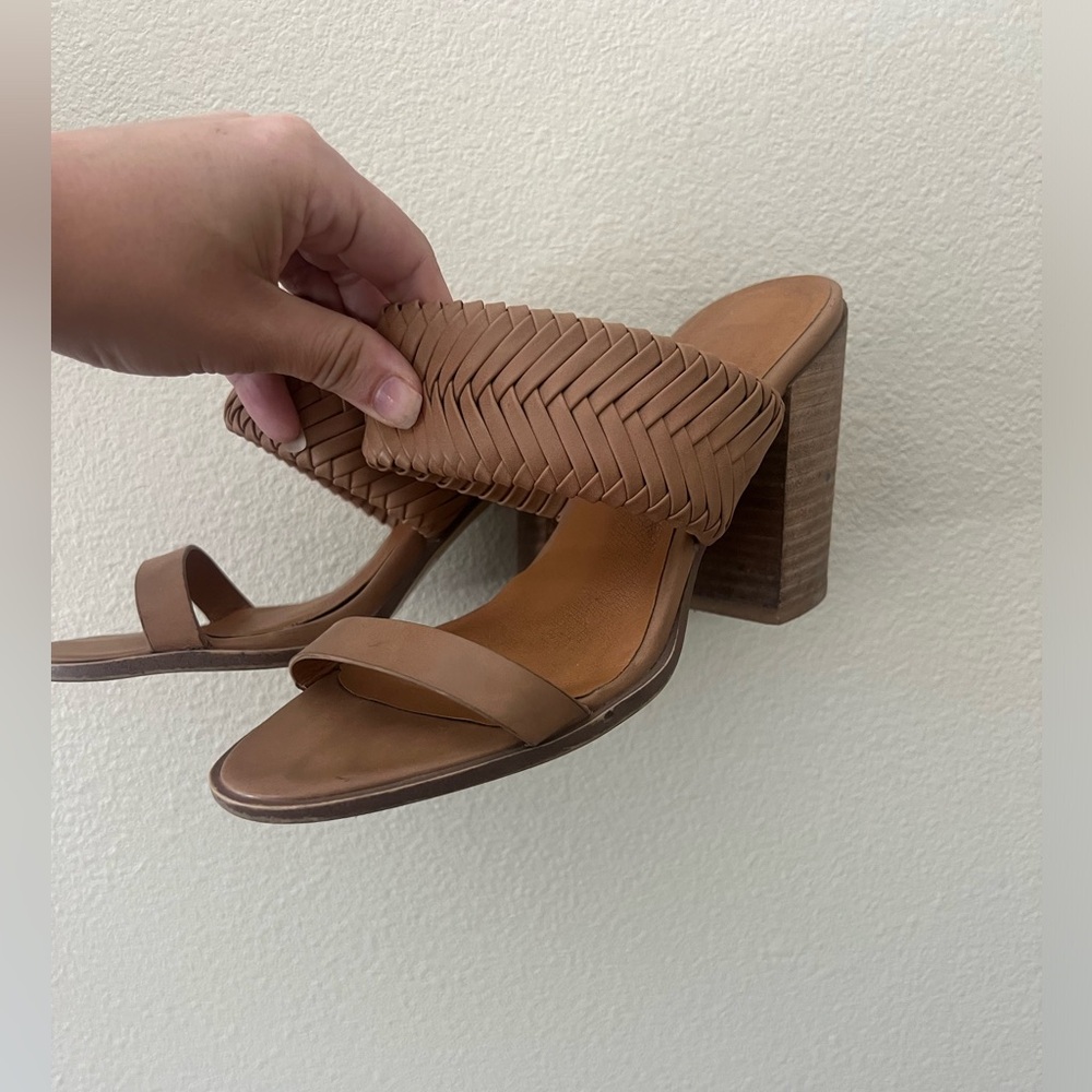 DV by Dolce Vita Tan Heeled Sandals with Braided Straps